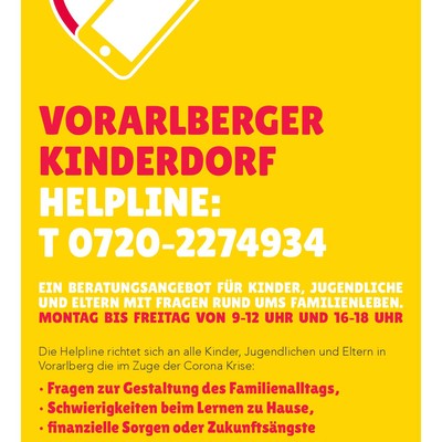 Neue Helpline der Vorarlberger Kinderdorfes