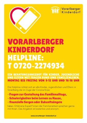 Neue Helpline der Vorarlberger Kinderdorfes